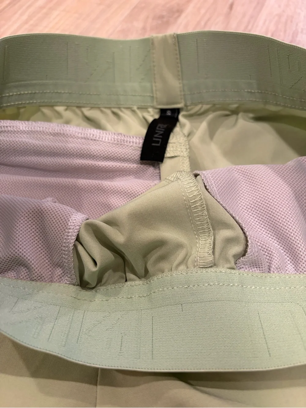 UNRL Men's Light Green Performance Shorts